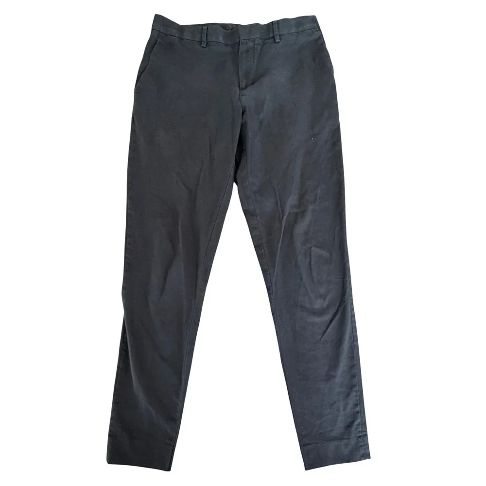 Banana Republic Mens Slim Fit Chino Pants 33x34 Charcoal Black Preppy Casual